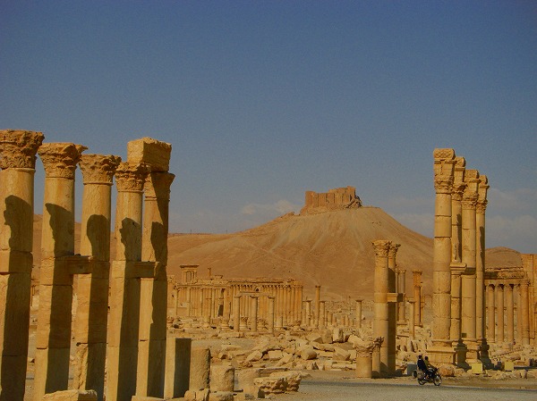 パルミラの列柱とアラブ城砦：ヨルダン・シリア写真画像集
