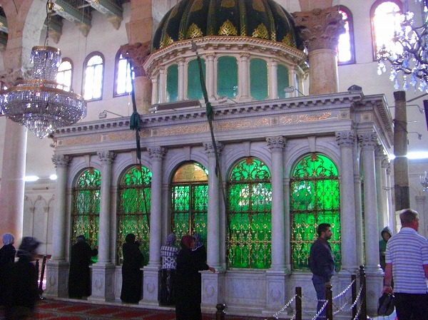ダマスカス−ウマイヤド・モスク内部６　聖ヨハネの首が収められた神殿：ヨルダン・シリア写真画像集